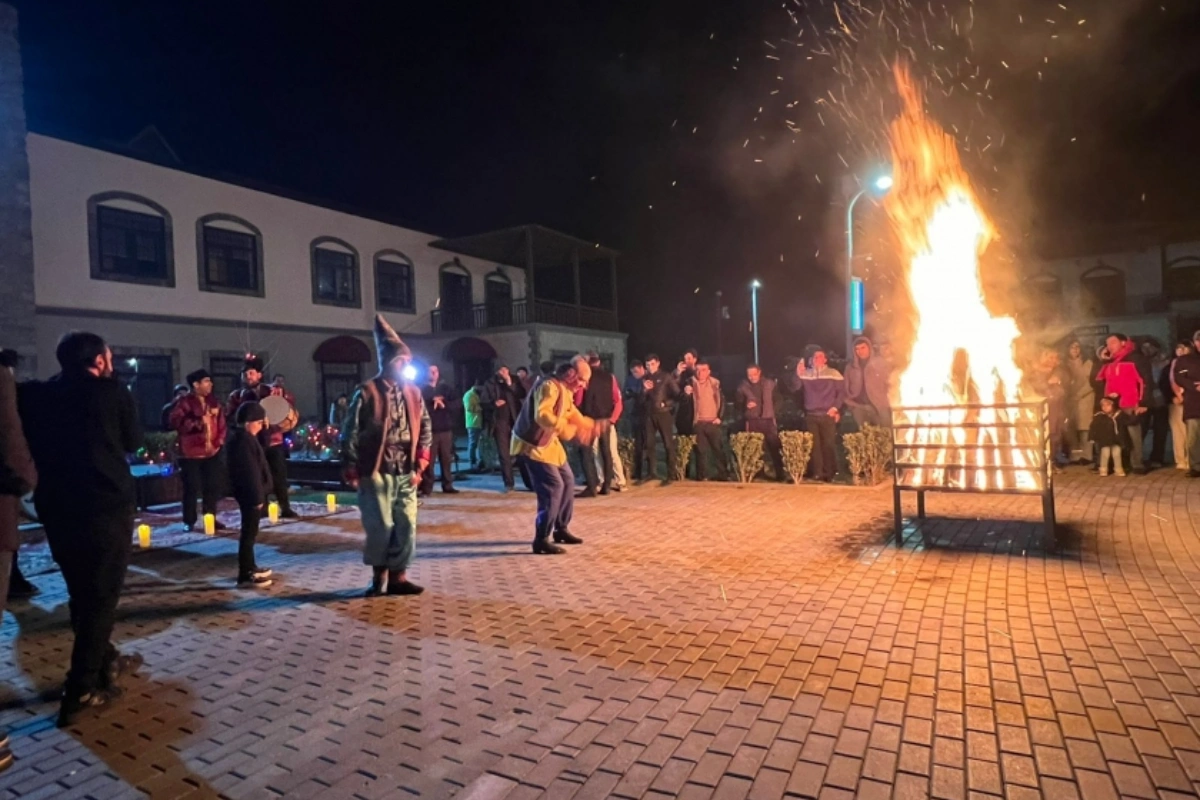 Ağalı kəndində Yel çərşənbəsinin tonqalı qalanıb - FOTO/VİDEO